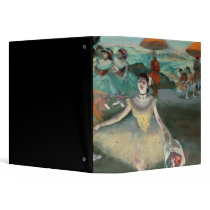 Dancer with bouquet, curtseying, 1877 3 ring binders