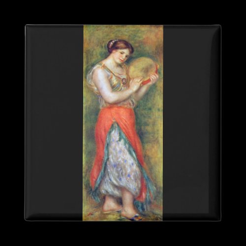 Dancer with tamborine by Pierre Renoir Fridge Magnets