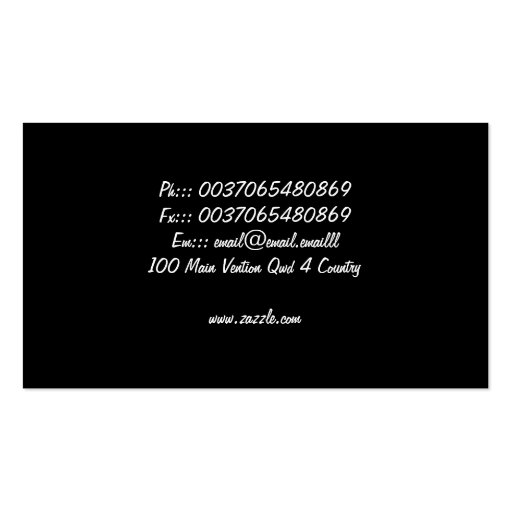 dancers business card (back side)