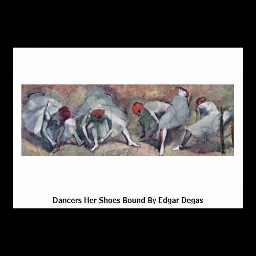 Dancers Her Shoes Bound By Edgar Degas Posters