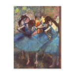 Dancers in Blue Post Cards