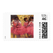 Dancers in Pink Postage Stamps