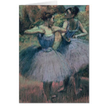 Dancers in Violet Greeting Cards