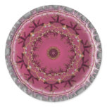 Dancers mandala round sticker