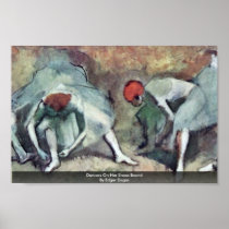 Dancers On Her Shoes Bound By Edgar Degas Posters