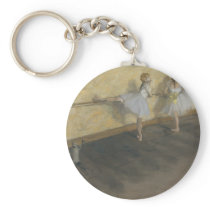 Dancers Paracticing At The Bar Keychains