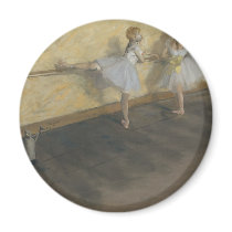 Dancers Paracticing At The Bar Refrigerator Magnets
