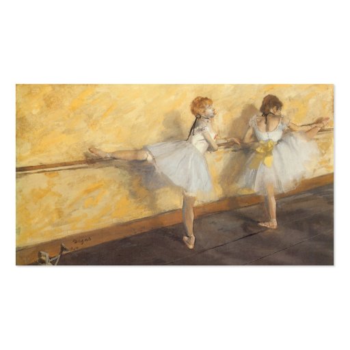 Dancers Practicing at the Barre by Edgar Degas Business Card Template (back side)
