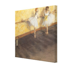 Dancers Practicing at the Barre by Edgar Degas Gallery Wrapped Canvas
