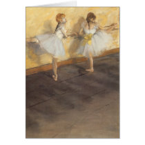 Dancers Practicing at the Barre by Edgar Degas Cards