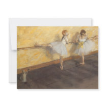 Dancers Practicing at the Barre by Edgar Degas Invitations
