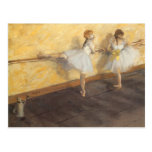 Dancers Practicing at the Barre by Edgar Degas Post Cards