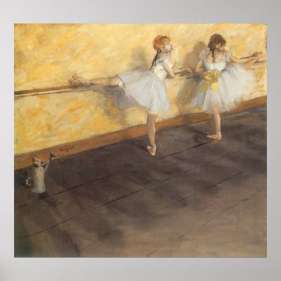 Dancers Practicing at the Barre by Edgar Degas Posters