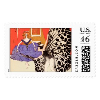 Dancers - Vintage Art by Kolo Moser stamp