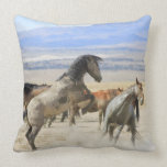 Dances With Hooves Throw Pillows