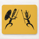 Dancing African Warriors mousepads
