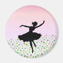 Dancing amongst the stars - pink sunset magnets