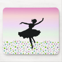 Dancing amongst the stars - pink sunset mousepad