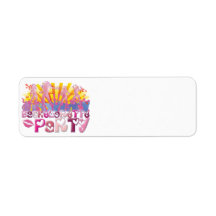 dancing bachelorette party club party retro fun custom return address label