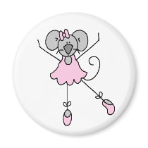 Dancing Ballerina Mouse Magnet by stick_figures Dancing Ballerina Mouse Magnet