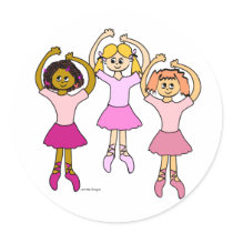 Dancing Ballerina Stickers by balletgifts Dancing Ballerina Stickers