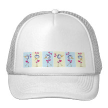 Dancing birds mesh hat