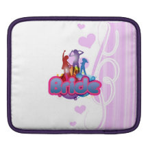 dancing blue pink bride to be future mrs gifts iPad sleeve