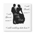 Dancing Bride and Groom magnets