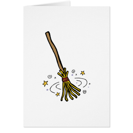 Dancing Broom Greeting Cards
