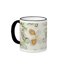 Dancing Butterfly in Cream Mug