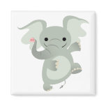 Dancing Cartoon Elephant  Magnet