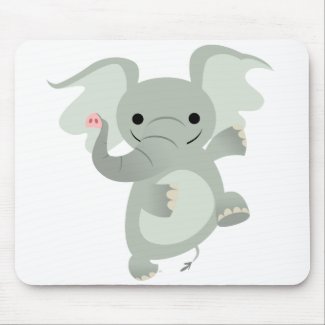Dancing Cartoon Elephant Mousepad mousepad