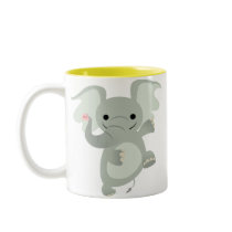 Dancing Cartoon Elephant  Mug