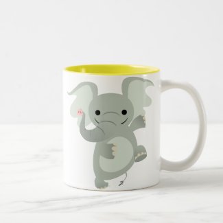Dancing Cartoon Elephant Mug mug