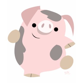 Dancing Cartoon Pig Children apparel shirt