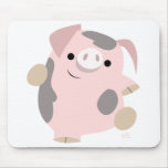 Dancing Cartoon Pig mousepad