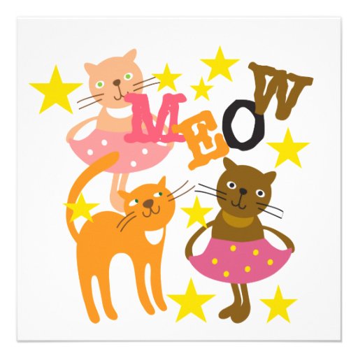 Dancing Cats Custom Invites