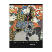 Dancing Cats Postcard