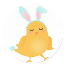 Dancing Chick Bunny Sticker by EuphorianChic Dancing Chick Bunny Sticker