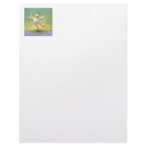 Dancing chicken fun art cute colorful happy dancer letterhead