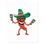 Dancing Chili Pepper Post Card