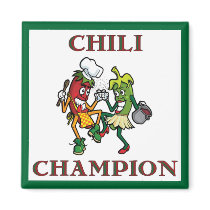 Dancing Chili Peppers  Chili Champion Magnet