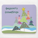 Dancing Christmas Trees Holiday Mousepad