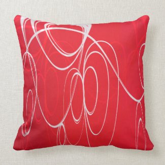 Dancing circles throw pillows
