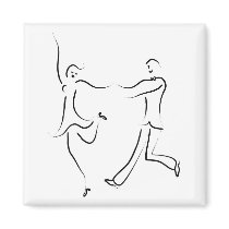Dancing Couple Sketch magnets by White_Wedding Dancing Couple Sketch magnets