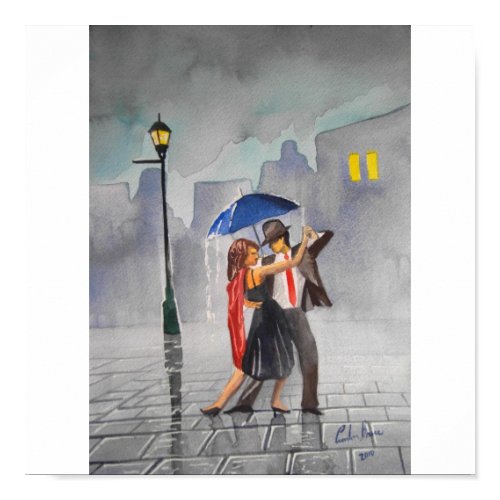 DANCING COUPLE UMBRELLA print
