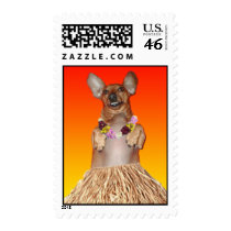 Dancing Dachshund Postage Stamps