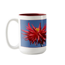 Dancing Dahlias mugs by Daru_Stevens Dancing Dahlias mugs