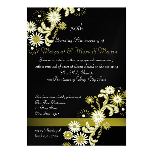 Dancing Daisies/ 50th Anniversary Invites