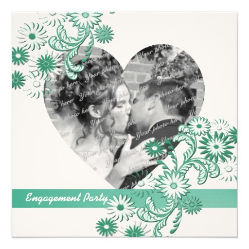 Dancing Daisies Engagement Party and Photo Custom Invites
